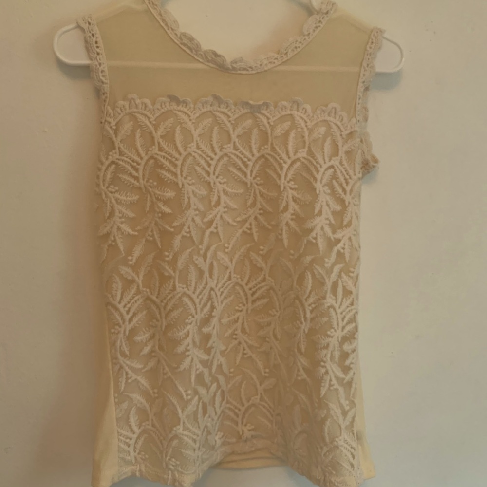 Cream lace top!